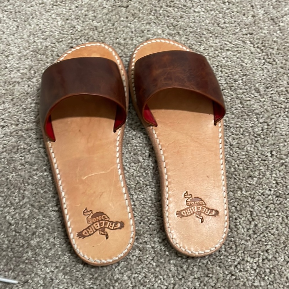 Size 6 freebird by Steven sandals never worn leather